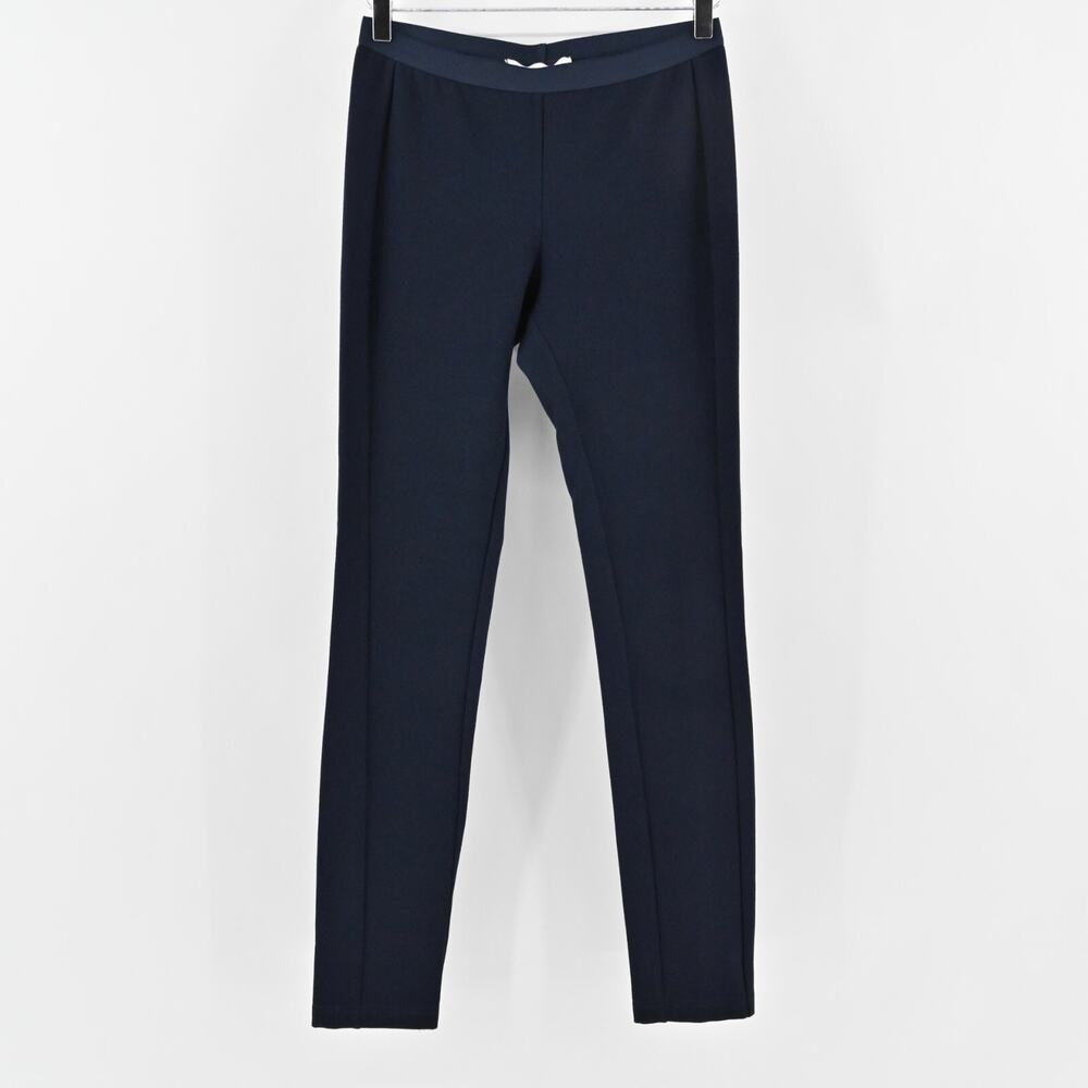 CHALAYAN Pants Womens Size 40 Navy Blue Quiet Luxury Stretch Pull On Skinny Leg‎